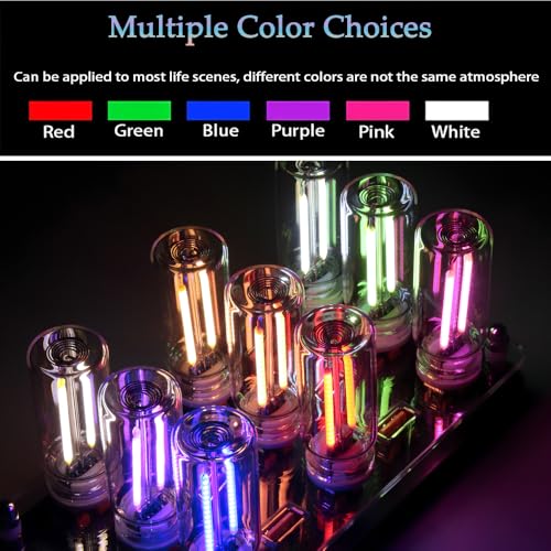 2 Pack Car LED Lights Interior, USB Light for Car Decor & Bedroom, Touch Dimmable Ambient Lighting, Mini Glass Bottle Night Light for Camping Gifts-White - color: white, size: 2 pack