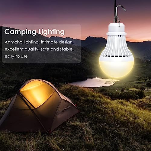 2 Pack USB LED Camping Lantern, 8.2 ft Extra Length Cord Tent Light with USB Y-Cable, Portable LED Bulb for Garage, Warehouse, Car, Truck, Fishing Boat, Room, Emergency Light, Warm - style: WarmWhite-2PCS