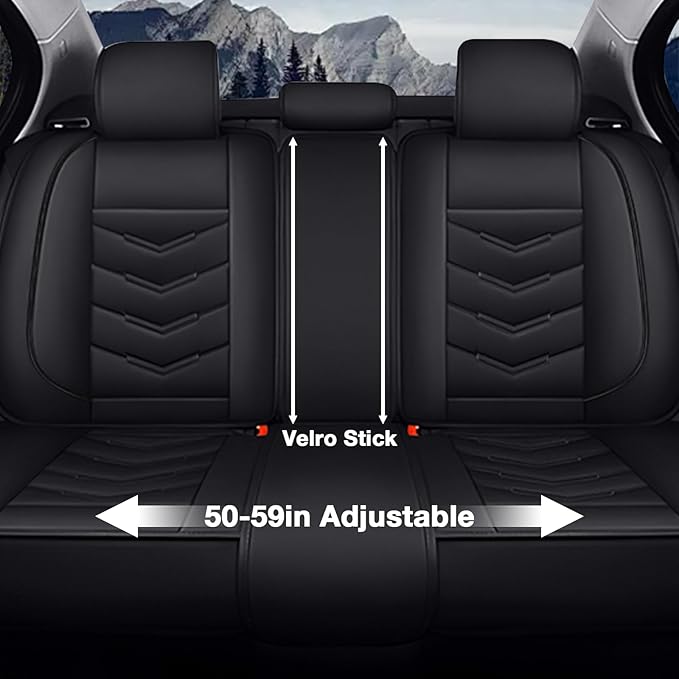 MVRVMV 5-Seat Car Seat Covers for Ford Explorer 2012-2026, Waterproof Non-Slip Wear-Resistant Leather Seat Cover (5 Seat Standard, Black)