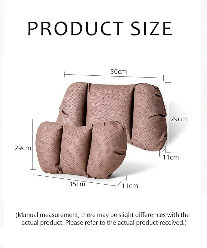 Car Neck Pillow & Lumbar Support for Mazda MX-5 Miata 2019-2023 Ergonomic Breathable Mesh Auto Seat Back Cushion Headrest,Black-Neck & Lumbar Set