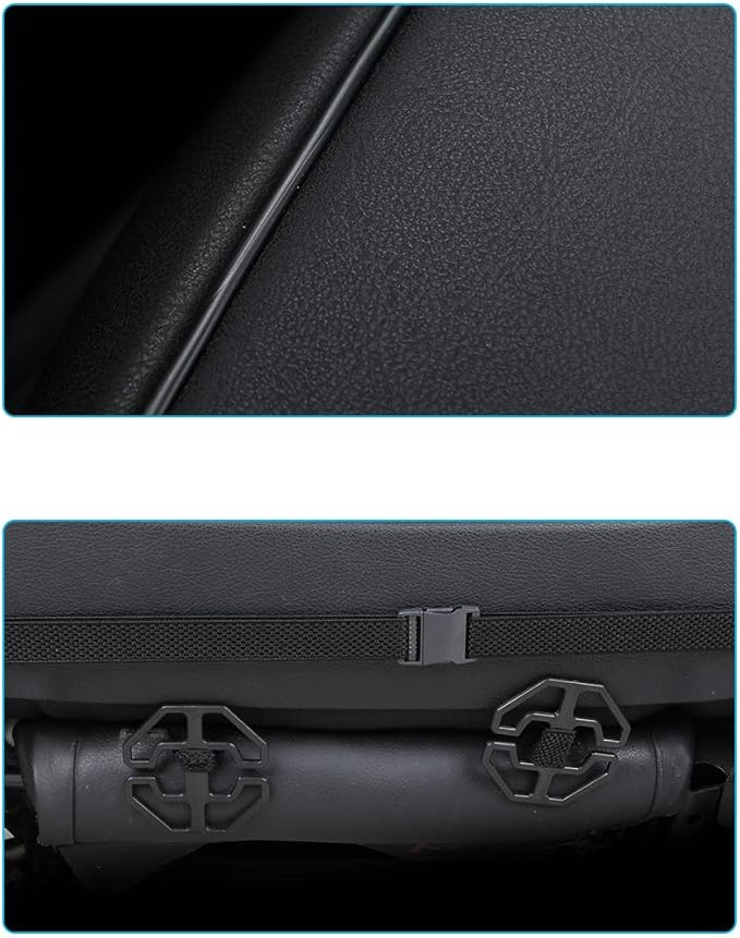 Luxury PU Leather Car Seat Cover Protector Front, Bottom Single Seat Cover-Compatible with 90% Vehicles (Width 20.8 ×deep 21×Thick 0.2 inch) (Black)