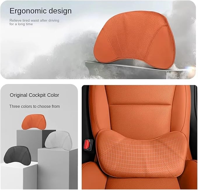 Car Lumbar Support Cushion Compatible For Lixiang L6/l7/l8/l9 Breathable Seat Back Cushion Memory Foam Waist Pillow Interior Accessories(YKB)