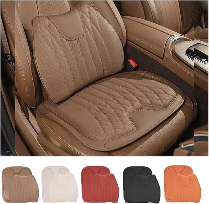 KAnduo M Car Seat Cushion for BMW All Model I3 I4 I8 X1 X2 X3 X4 X5 X5M X6 X7 Z4 Car Lumbar Support Pillow Auto Seat Waist Back Cushion Y (Color : Brown A)