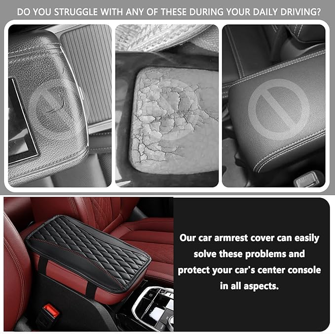 Auto Center Console Pad for Lincoln MKZ(2007-2010) Accessories Car Armrest Cushion Protects Your armrest and Feels Comfortable on Your Elbows and arms
