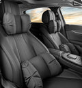 Car Neck Pillow & Lumbar Support for Lincoln Aviator 2020-2024 Ergonomic Breathable Mesh Auto Seat Back Cushion Headrest,Black-Neck Pillow