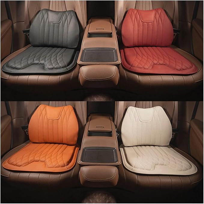 KAnduo M Car Seat Cushion for BMW All Model I3 I4 I8 X1 X2 X3 X4 X5 X5M X6 X7 Z4 Car Lumbar Support Pillow Auto Seat Waist Back Cushion Y (Color : Orange A)