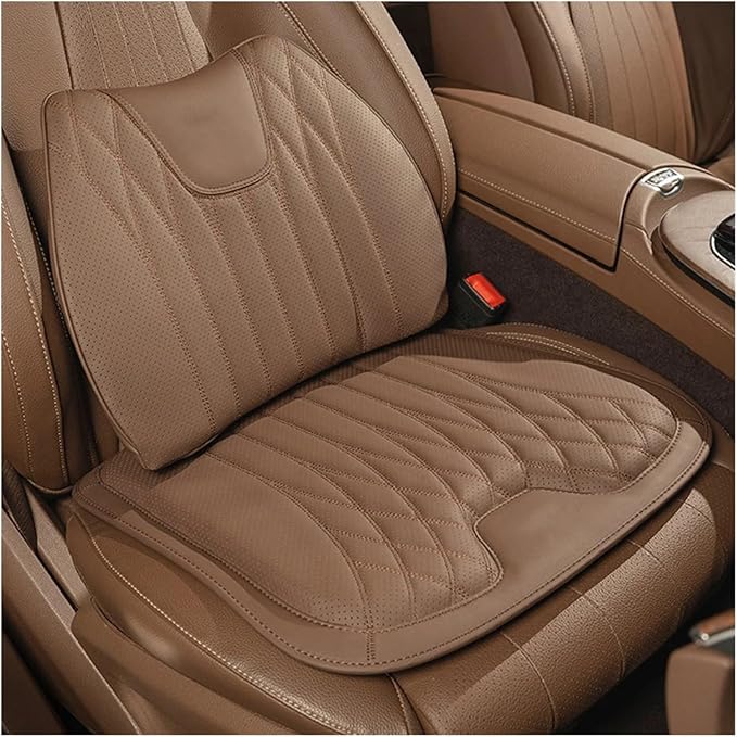 KAnduo M Car Seat Cushion for BMW All Model I3 I4 I8 X1 X2 X3 X4 X5 X5M X6 X7 Z4 Car Lumbar Support Pillow Auto Seat Waist Back Cushion Y (Color : Beige A)