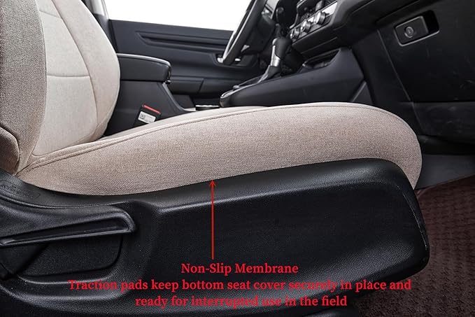 coverdream Custom Seat Covers Compatible with Select Toyota Highlander 2014 2015 2016 2017 2018 2019,Three Row,Second Row Captain Chair (Beige,Full Set)