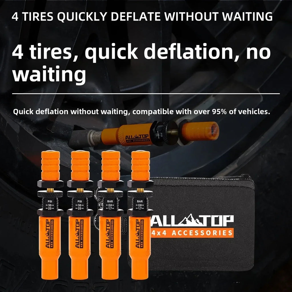 Automatic Pressure Release Quick Deflation Valve for 4x4, SUV & outdoor use