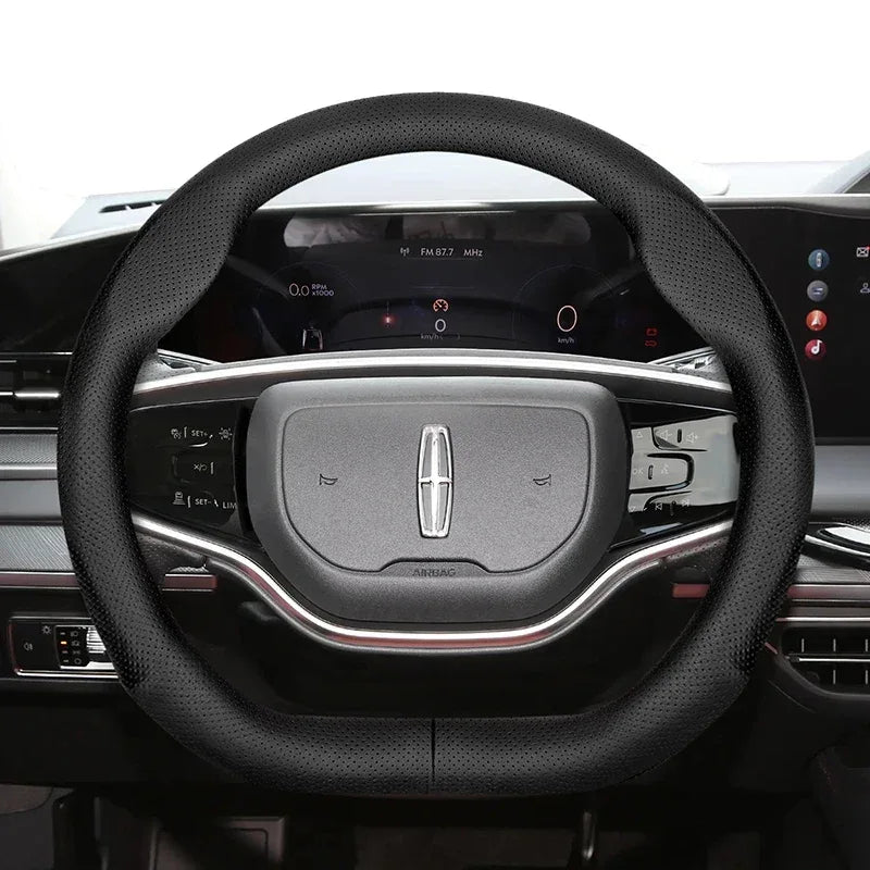 Lincoln Ultra-Thin Breathable Leather Steering Wheel Cover
