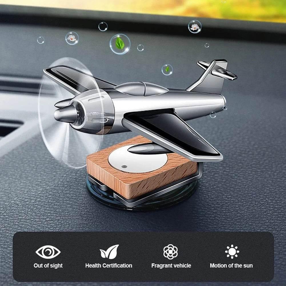 Solar Airplane Car Air Freshener – Dashboard Decoration