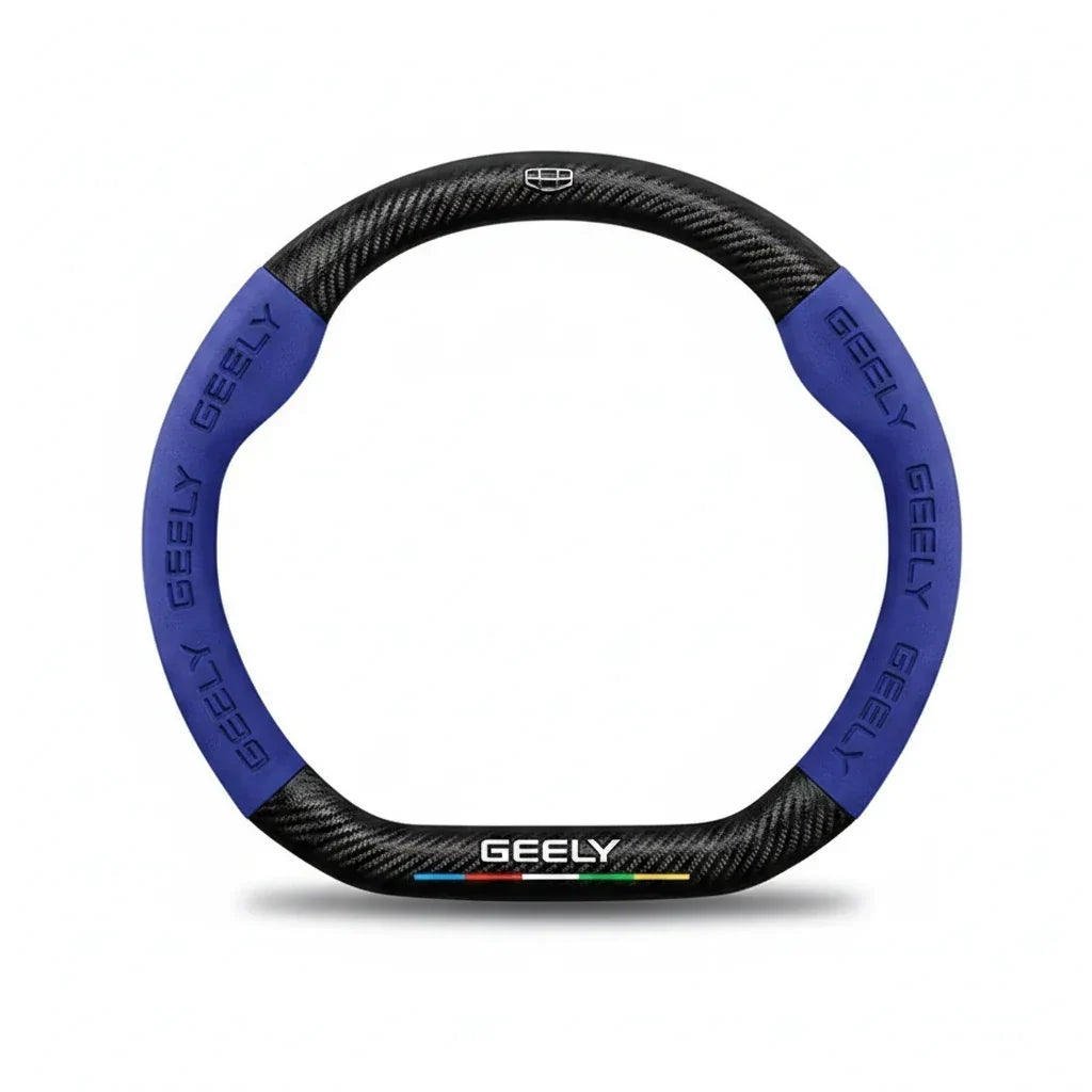 Geely Carbon Fiber Suede Steering Wheel Cover