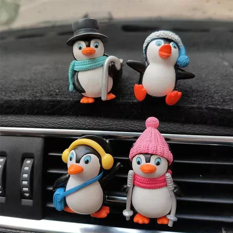 Penguin Car Air Freshener - Auto AC Vent Aromatherapy Diffuser