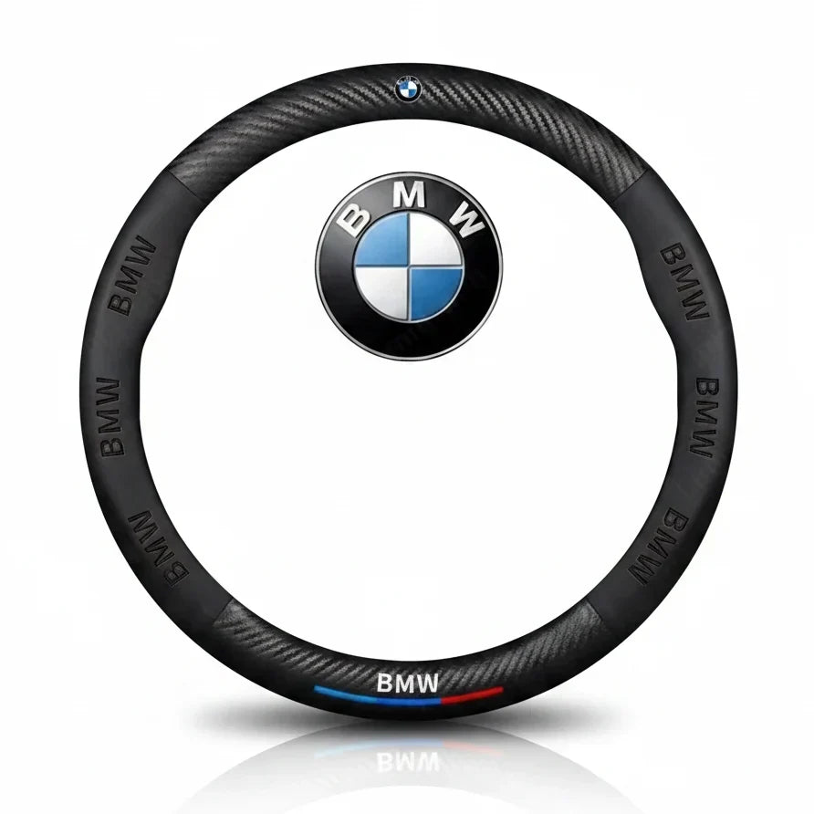 BMW 3D Carbon Fiber Leather Steering Wheel Cover