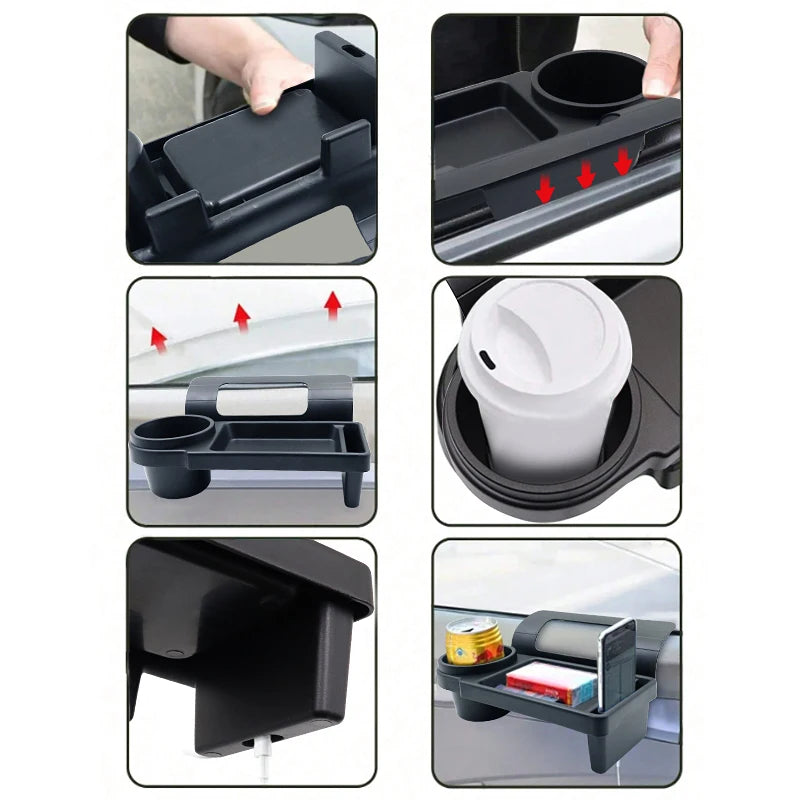 Car Door Pocket Organizer – Cup Holder, Phone & Drink Slot Rack