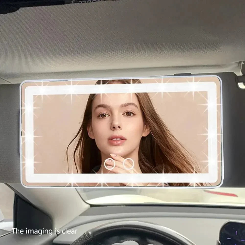 Adjustable LED Car Visor Makeup Mirror