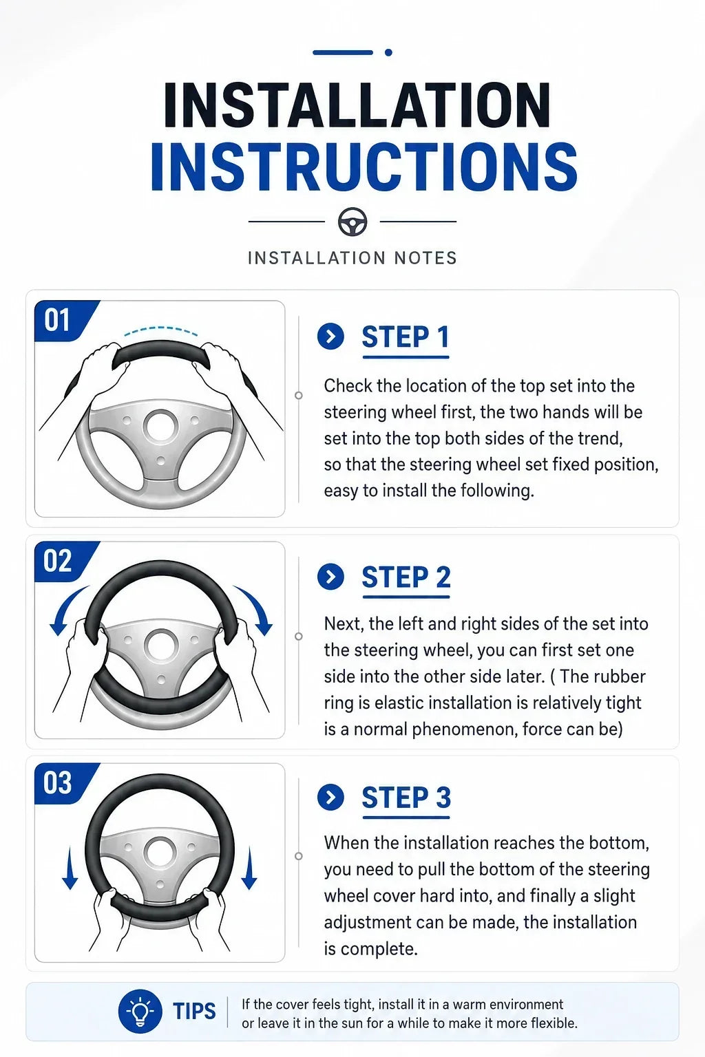 BYD Anti-Slip Suede Steering Wheel Cover