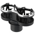 2-in-1 Multifunction Car Cup Holder Expander with Adjustable Base Black