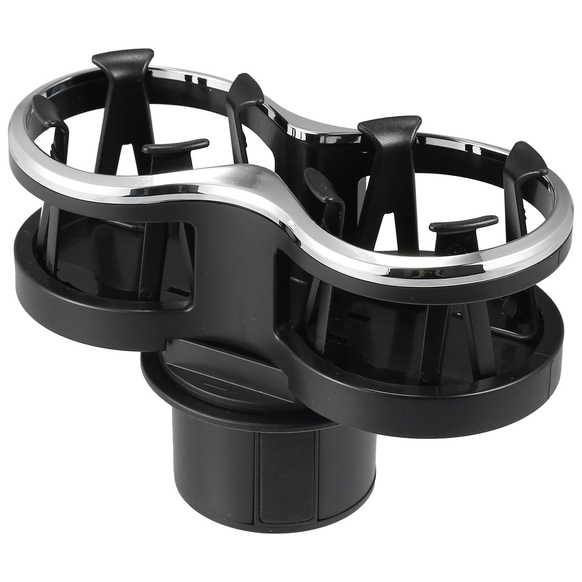 2-in-1 Multifunction Car Cup Holder Expander with Adjustable Base Black